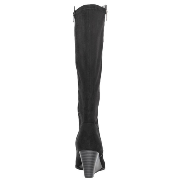 New Style & Co Wynterr Faux Suede Tall Wedge Boots - Picture 2 of 4